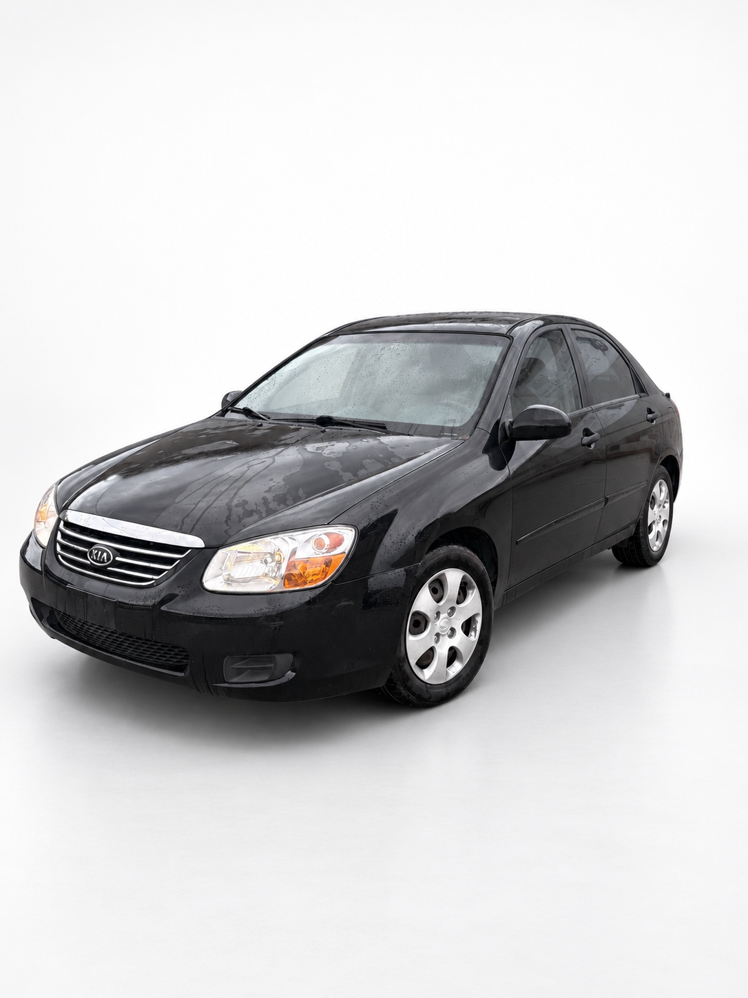 2007 Kia Spectra EX front driver-side angle on white background